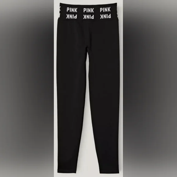 XL XXL ❤️VS PINK Seamless Workout Tight Black - Picture 3 of 3